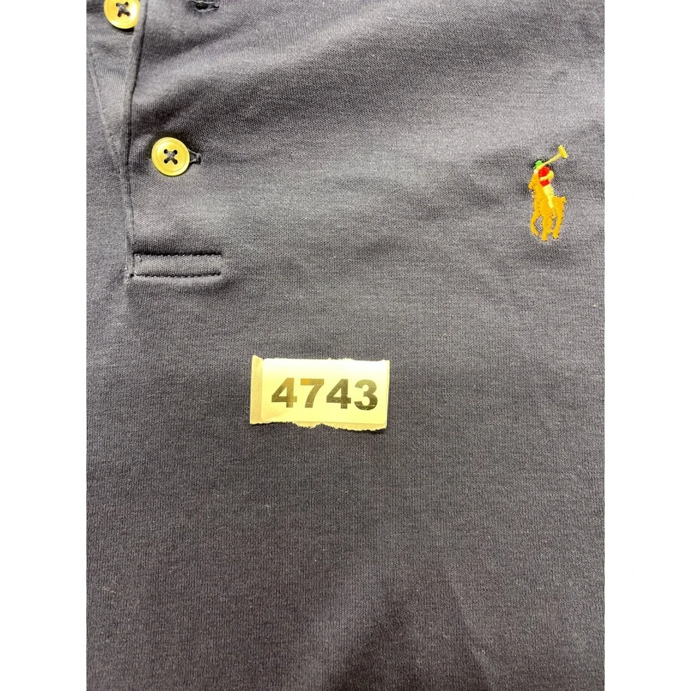 Polo Ralph Lauren Mens XL Navy Blue Long Sleeve Polo Shirt‎ Classic Fit Cotton